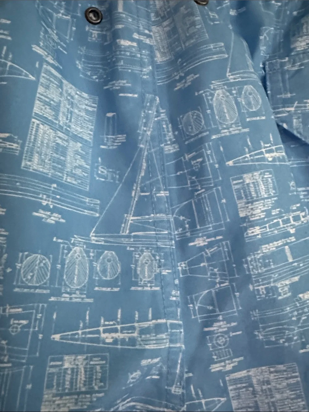 Men's southern tide Light Blue Nautical Print Swim Trunks size XL